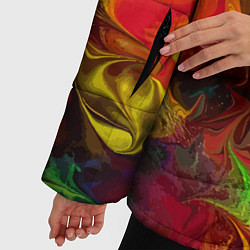Куртка зимняя женская Абстрактная авангардная композиция Abstract avant-, цвет: 3D-красный — фото 2