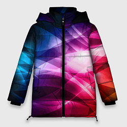 Куртка зимняя женская Красочная абстрактная композиция Colorful abstract, цвет: 3D-светло-серый