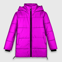 Куртка зимняя женская Однотонный розовый неоновый Пион, цвет: 3D-красный