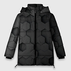 Женская зимняя куртка Чёрные 3D пластины black 3d plates плиты