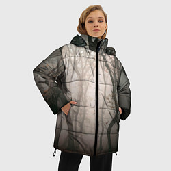 Куртка зимняя женская Лес Туман, цвет: 3D-светло-серый — фото 2