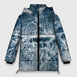 Куртка зимняя женская Потрескавшийся лед, цвет: 3D-светло-серый
