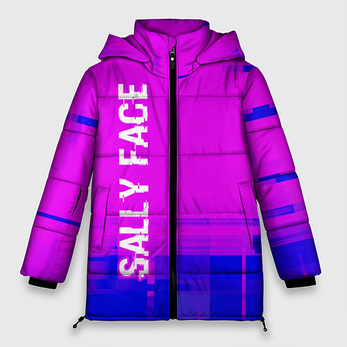 Женская зимняя куртка Sally Face Glitch Text Effect / 3D-Черный – фото 1