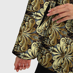 Куртка зимняя женская Золотые узоры Gold, цвет: 3D-светло-серый — фото 2