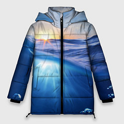 Куртка зимняя женская Грань между небом и водой, цвет: 3D-черный