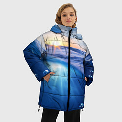 Куртка зимняя женская Грань между небом и водой, цвет: 3D-черный — фото 2
