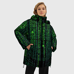 Куртка зимняя женская Бинарная матрица, цвет: 3D-черный — фото 2