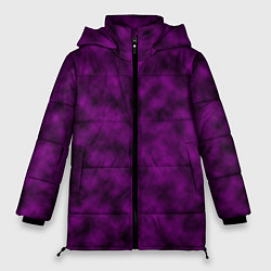 Куртка зимняя женская Черно-пурпурная облачность, цвет: 3D-черный