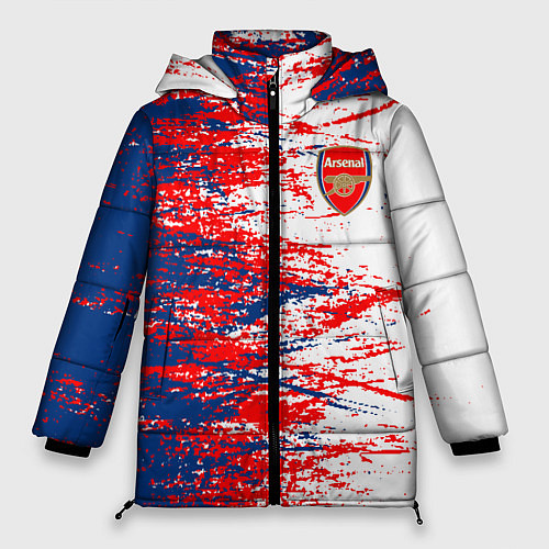 Женская зимняя куртка Arsenal fc арсенал фк texture / 3D-Красный – фото 1