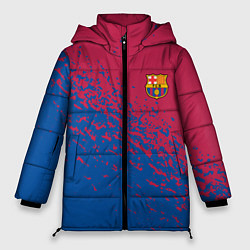 Куртка зимняя женская Barcelona маленькое лого, цвет: 3D-красный