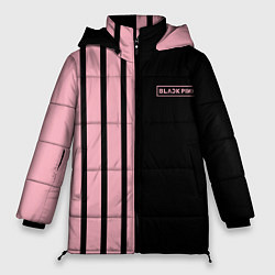 Куртка зимняя женская BLACKPINK HALF BLACK-PINK MINI LOGO, цвет: 3D-красный