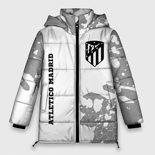 Женская зимняя куртка Atletico Madrid Sport на темном фоне / 3D-Черный – фото 1