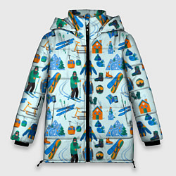 Куртка зимняя женская SKI TRAIL, цвет: 3D-черный