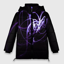 Женская зимняя куртка Неоновый узор - Фиолетовый