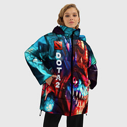 Куртка зимняя женская Dota 2 SLARK, цвет: 3D-светло-серый — фото 2