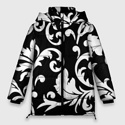 Куртка зимняя женская Minimalist floral pattern, цвет: 3D-красный