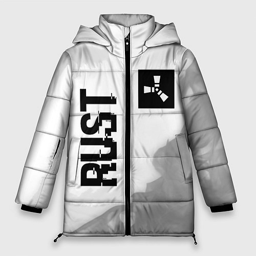 Женская зимняя куртка Rust Glitch на светлом фоне / 3D-Черный – фото 1