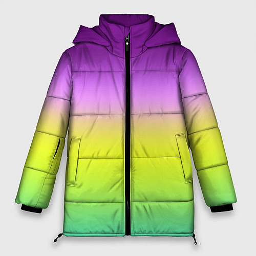 Женская зимняя куртка Multicolored Ombre gradient / 3D-Черный – фото 1