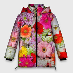 Куртка зимняя женская BEAUTIFUL FLOWERS, цвет: 3D-красный