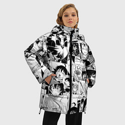 Куртка зимняя женская Добро пожаловать в ад? Ирума! pattern, цвет: 3D-черный — фото 2