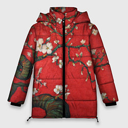 Куртка зимняя женская Цветущий миндаль, цвет: 3D-черный