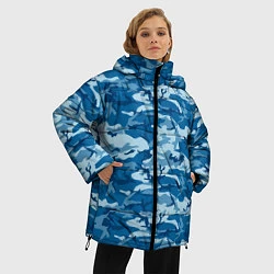 Куртка зимняя женская Камуфляж морской, цвет: 3D-черный — фото 2