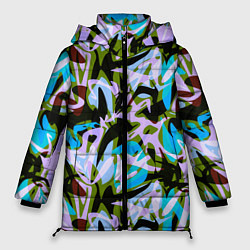 Женская зимняя куртка Абстрактный узор Пятна краски