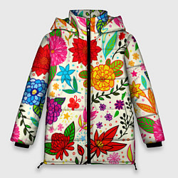 Куртка зимняя женская MULTI-COLORED VARIETY OF COLORS, цвет: 3D-красный