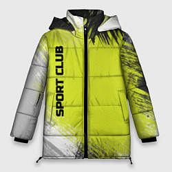 Женская зимняя куртка Sports club gray green pattern