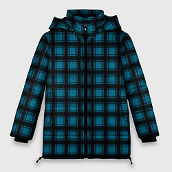 Женская зимняя куртка Black and blue plaid