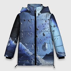 Женская зимняя куртка Космический пейзаж с ледяными скалами