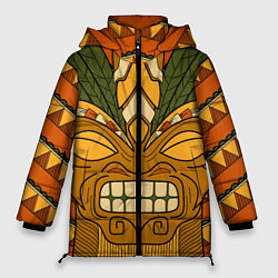 Куртка зимняя женская Polynesian tiki ANGRY, цвет: 3D-красный