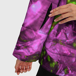 Куртка зимняя женская Неоновые куски льда - Розовый, цвет: 3D-светло-серый — фото 2