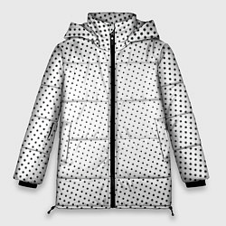 Женская зимняя куртка Газетные точки - текстура