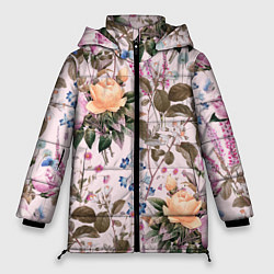 Женская зимняя куртка Цветы Неземные