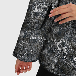 Куртка зимняя женская Темно серый графитовый с текстурой камня, цвет: 3D-светло-серый — фото 2