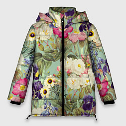 Женская зимняя куртка Красочные Цветы Лета