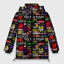 Куртка зимняя женская Best rock ballads, цвет: 3D-черный