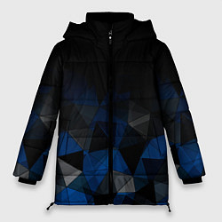 Куртка зимняя женская Черно-синий геометрический, цвет: 3D-черный