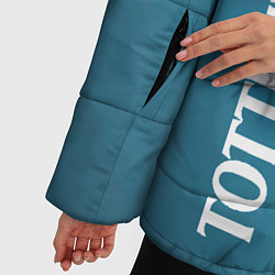 Куртка зимняя женская Тоттенхэм хотспур Абстракция, цвет: 3D-черный — фото 2
