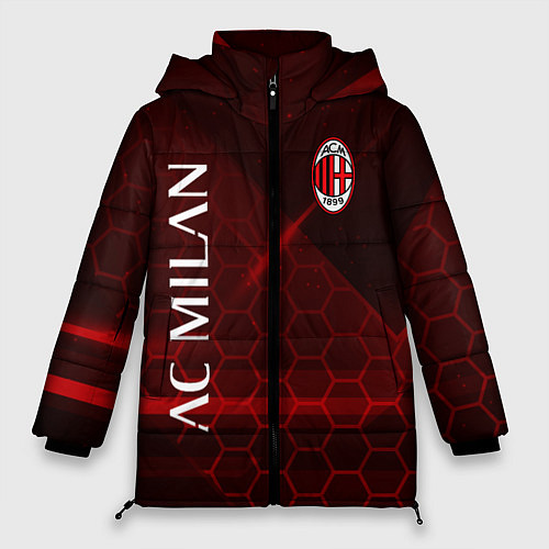 Женская зимняя куртка Ac milan Соты / 3D-Светло-серый – фото 1