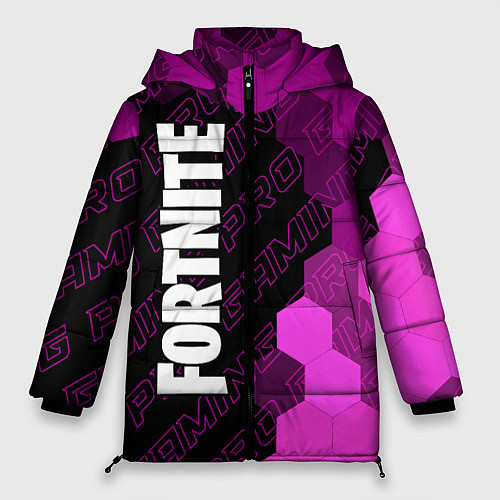 Женская зимняя куртка Fortnite pro gaming: по-вертикали / 3D-Черный – фото 1