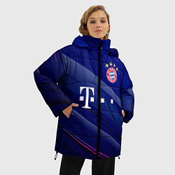 Куртка зимняя женская Bayern munchen Абстракция, цвет: 3D-черный — фото 2