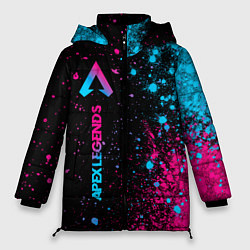 Куртка зимняя женская Apex Legends - neon gradient: по-вертикали, цвет: 3D-черный