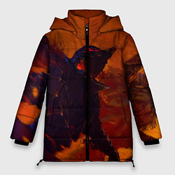 Куртка зимняя женская Берсерк Гатс Прорыв Через Огнь, цвет: 3D-черный