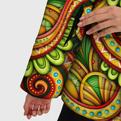 Куртка зимняя женская Летние объемные узоры, цвет: 3D-черный — фото 2