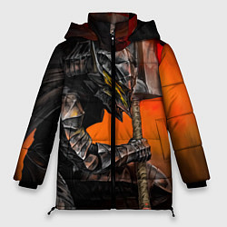 Куртка зимняя женская Берсерк Гатс Замах Мечом, цвет: 3D-светло-серый