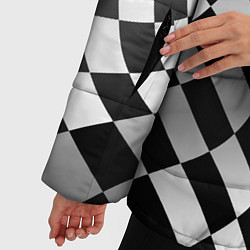 Куртка зимняя женская Mercedes racing flag, цвет: 3D-черный — фото 2