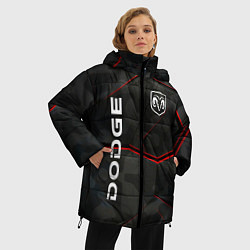 Куртка зимняя женская Dodge абстракция спорт, цвет: 3D-черный — фото 2