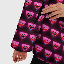 Куртка зимняя женская Poppy Playtime - Kissy Missy Pattern - Huggy Wuggy, цвет: 3D-черный — фото 2